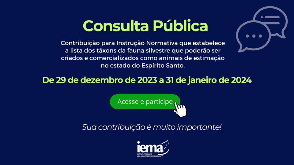 Consulta pública sobre animais silvestres que poderão ser criados como de estimação segue aberta