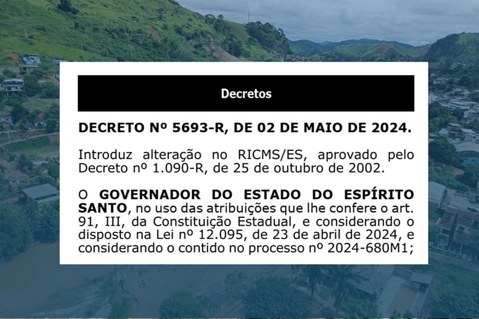 Decreto regulamenta concessão de benefícios a contribuintes afetados pelas chuvas